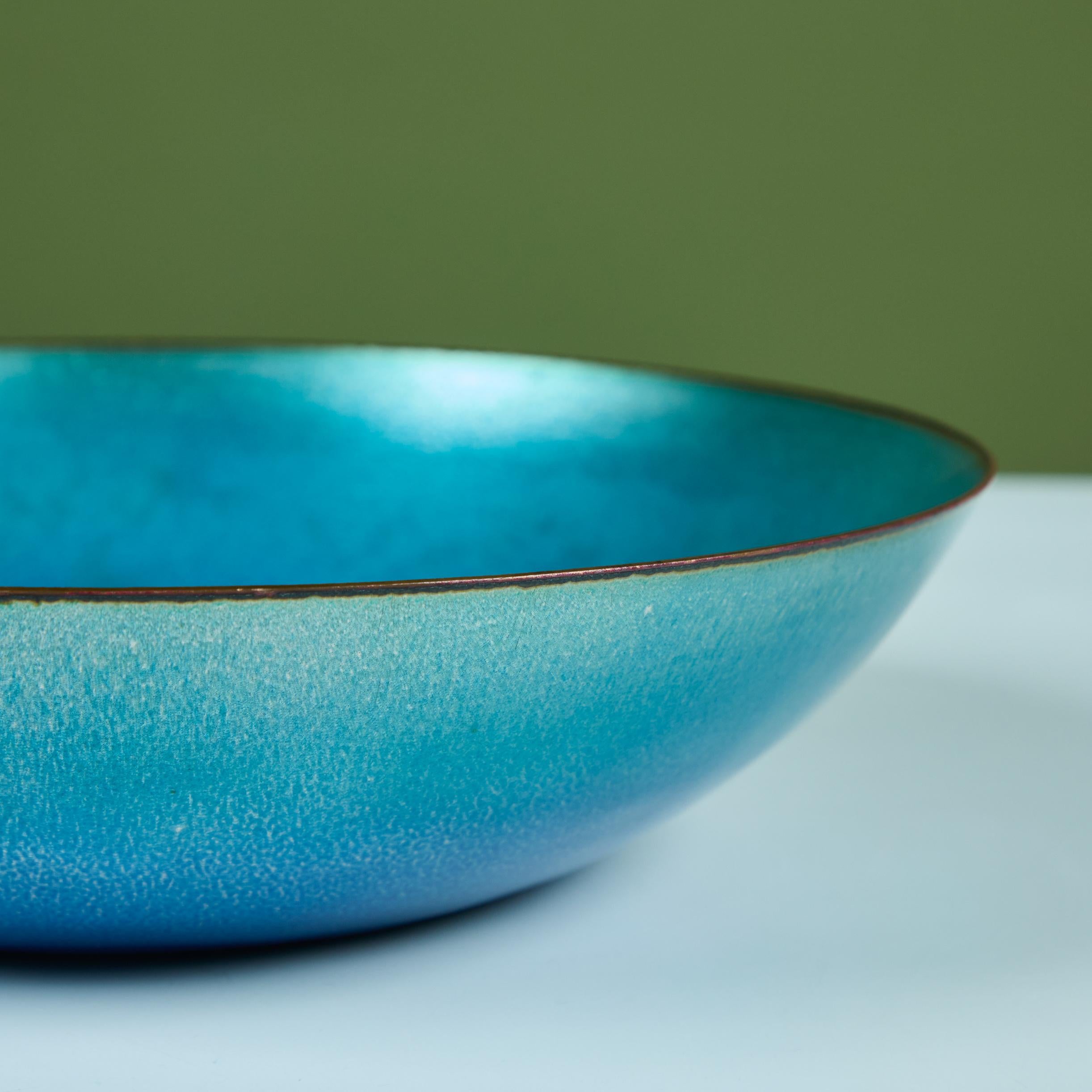 Jade Snow Wong Blue Enamel Copper Bowl 3