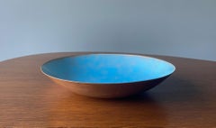 Jade Snow Wong Blue Enameled Copper Bowl, United States, 1950's