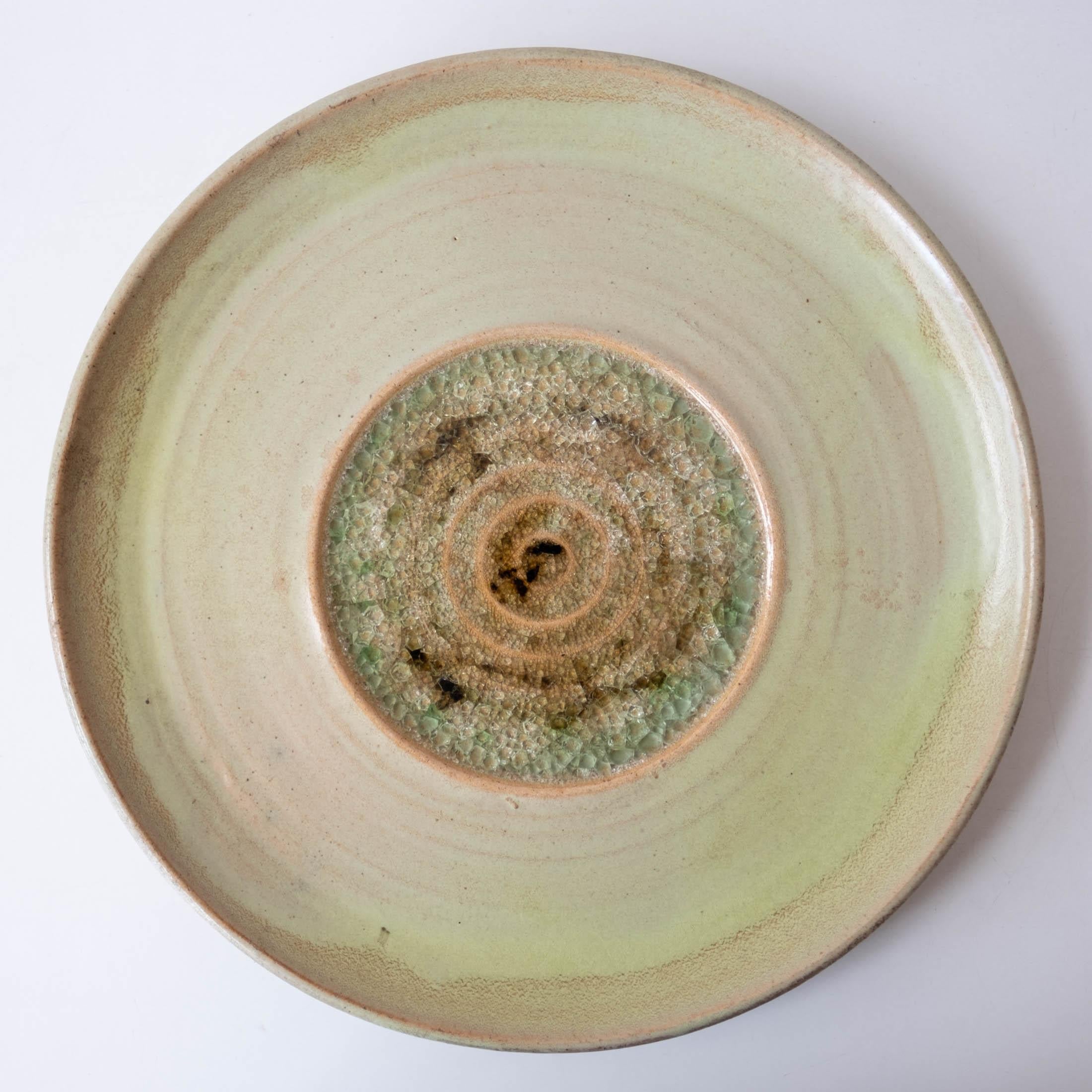 Mid-Century Modern Jade Snow Wong Large Ceramic Plate