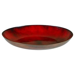 Piastra di rame con smalto rosso Jade Snow Wong