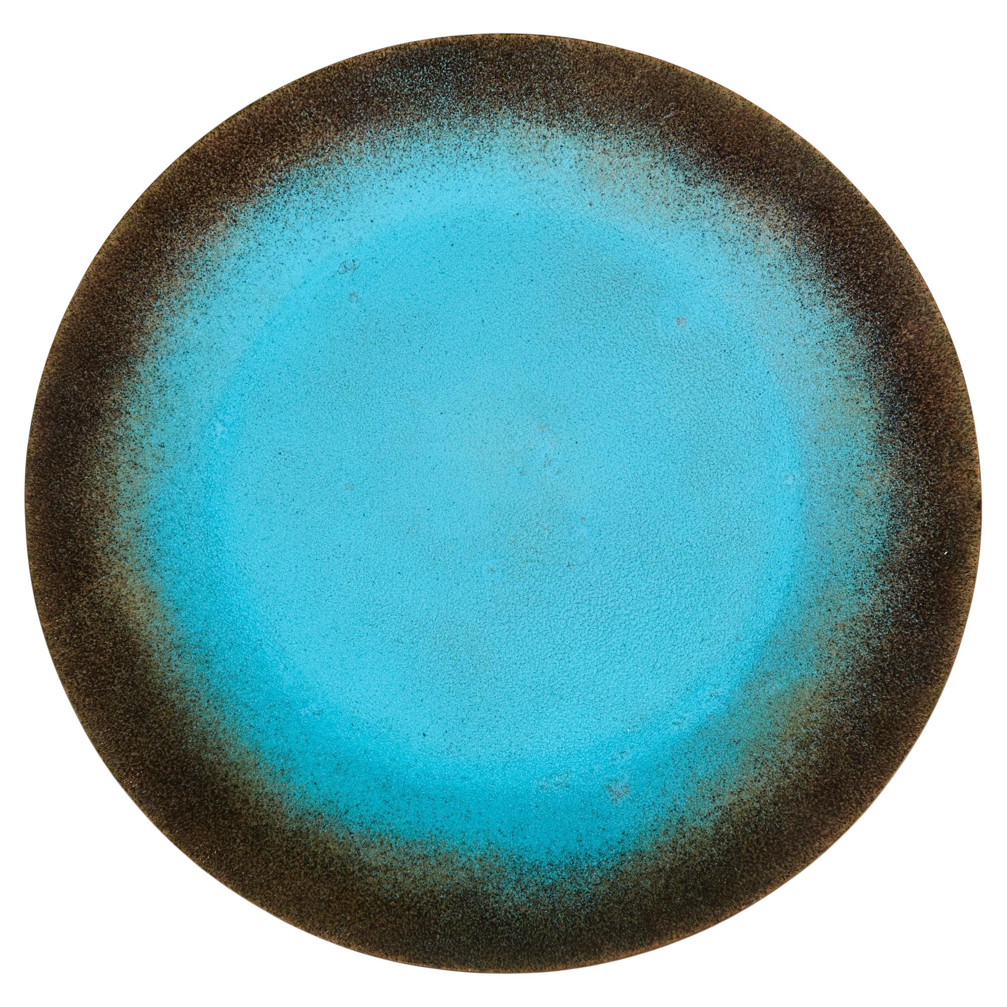 Piastra in rame con smalto turchese Jade Snow Wong