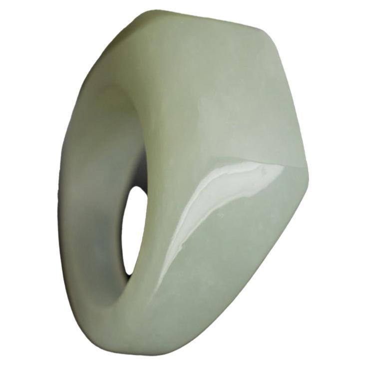 Jade Solid Ring Rare Gem Off White Natural White Pearl Hyacinth Flower Gemstone For Sale