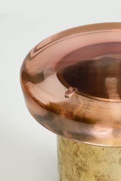 Jade Stool by Draga & Aurel Resin and Brass, 21st Century