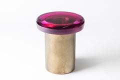 Jade Stool by Draga & Aurel Resin and Brass, 21st Century