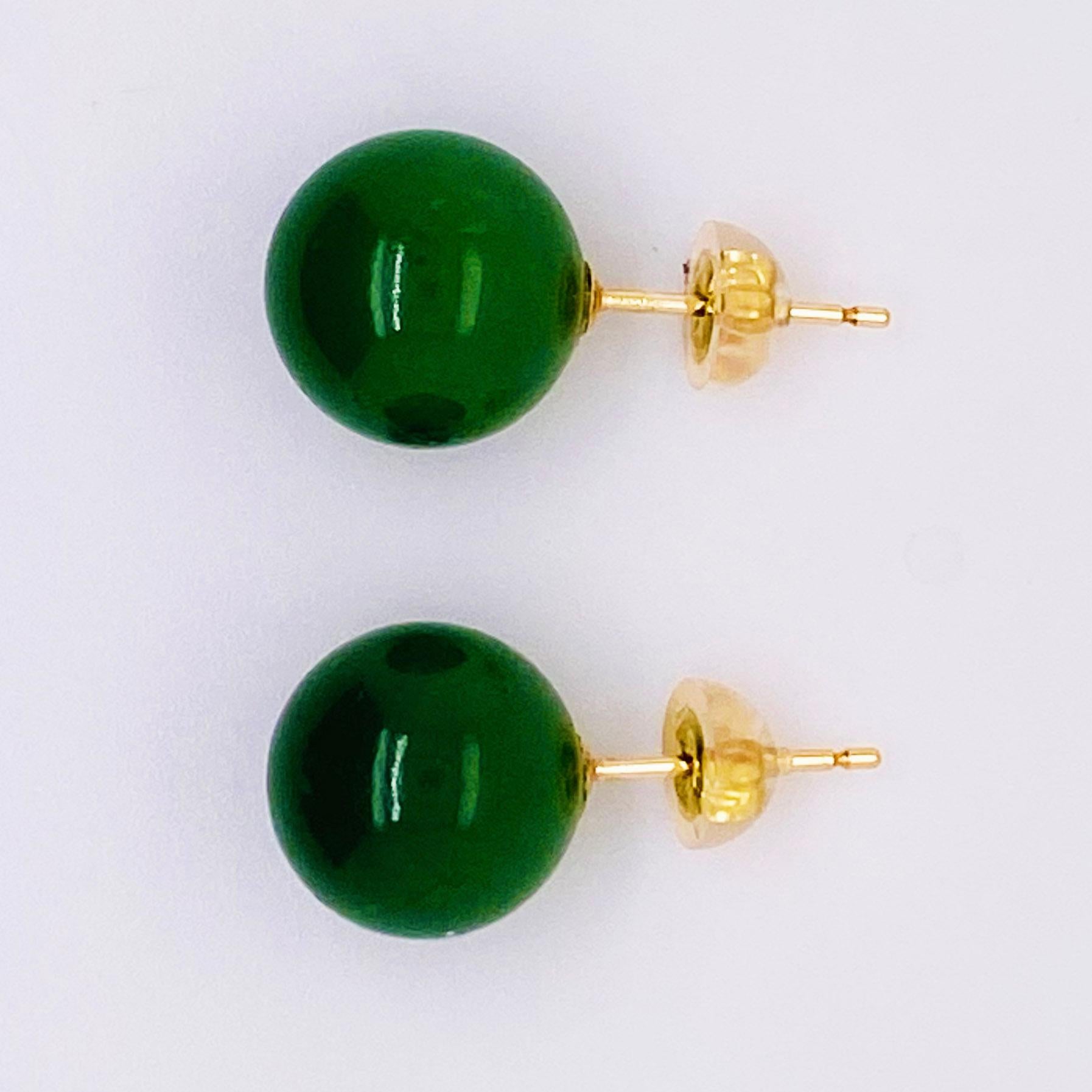 dark green jade earrings