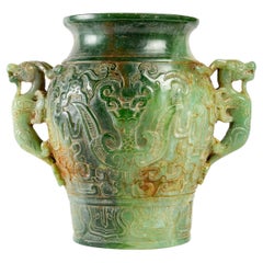 Vase en jade, art d'Asie, Chine