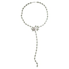 Jade Rebe Lariat in 925 Silber, Jade & Rhodolith Granat von Shana Cave
