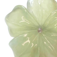 Jade Wild Flower in 18K Gold & Diamond Double Ring