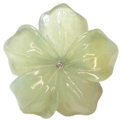 Used Jade Wild Flower in 18K Gold & Diamond Double Ring