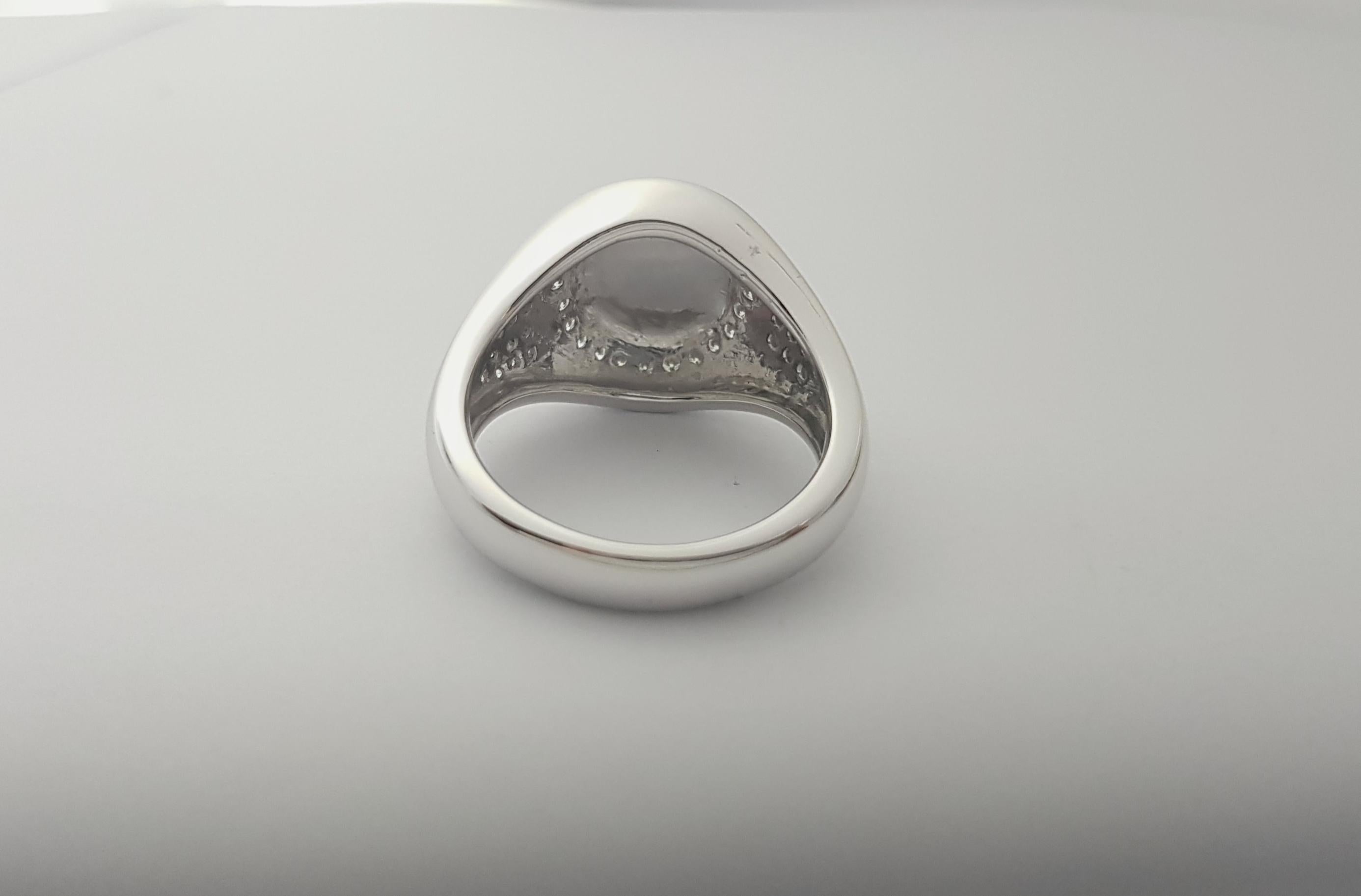 Jade mit Diamantring in Platin 950 Fassung im Angebot 6