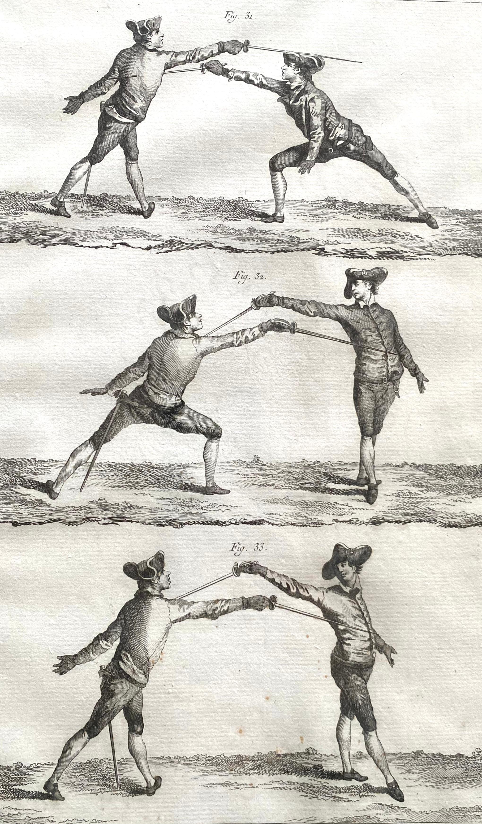 J.A.Defehrt and Bonaventure, Set of 8 framed 'Escrime' Fencing Lithographs In Good Condition In Firenze, IT