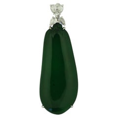 Pendentif en jadéite et diamant