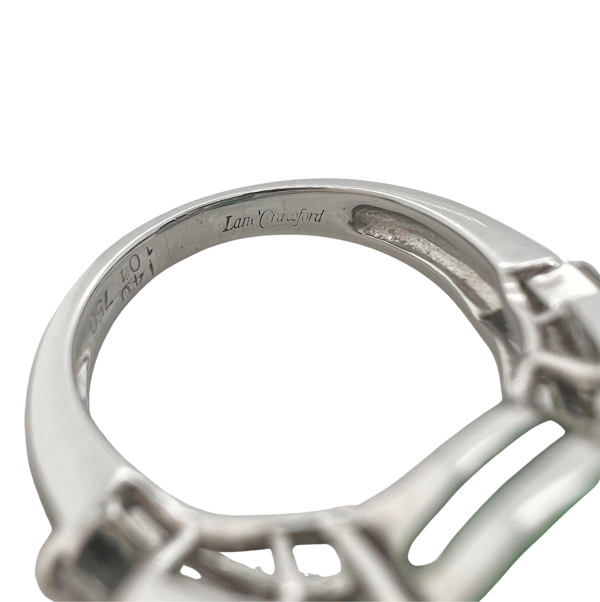 Jadeite, Diamond and White Gold Ring For Sale 1