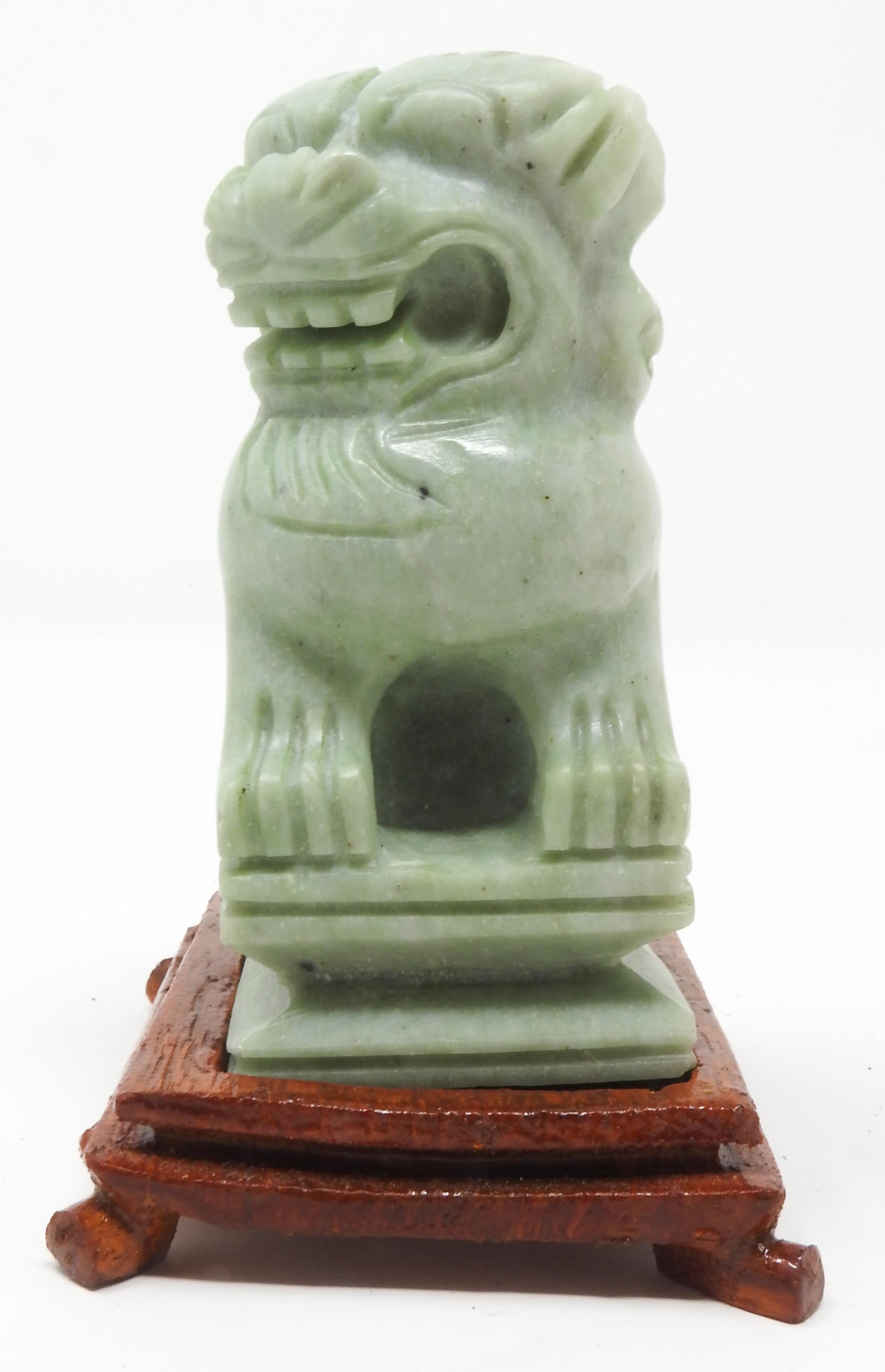 Jadeite Guardian Foo Dogs, Mid-20th Century For Sale 2