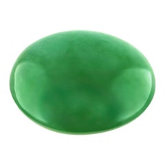 Jadeite Jade 'A' Grade 2.23ct Rare IGI Certified Vivid Green Round Cabochon Gem