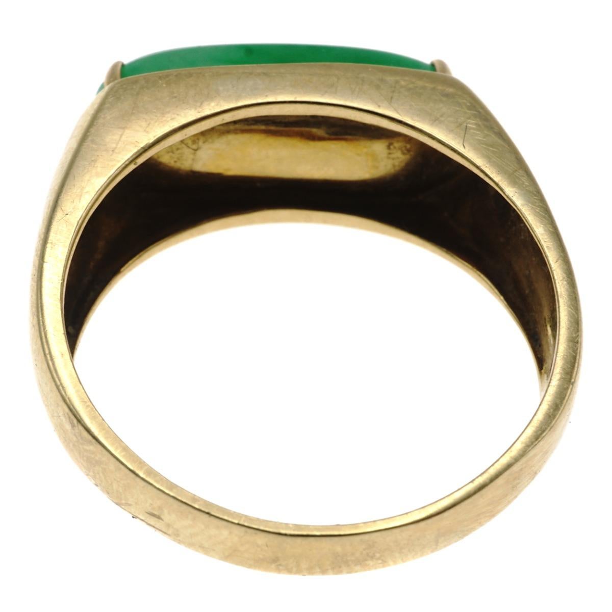 Women's Jadeite Jade and Gold Ring