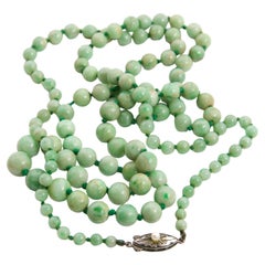 Jadeite Jade and Pearl Beaded Necklace