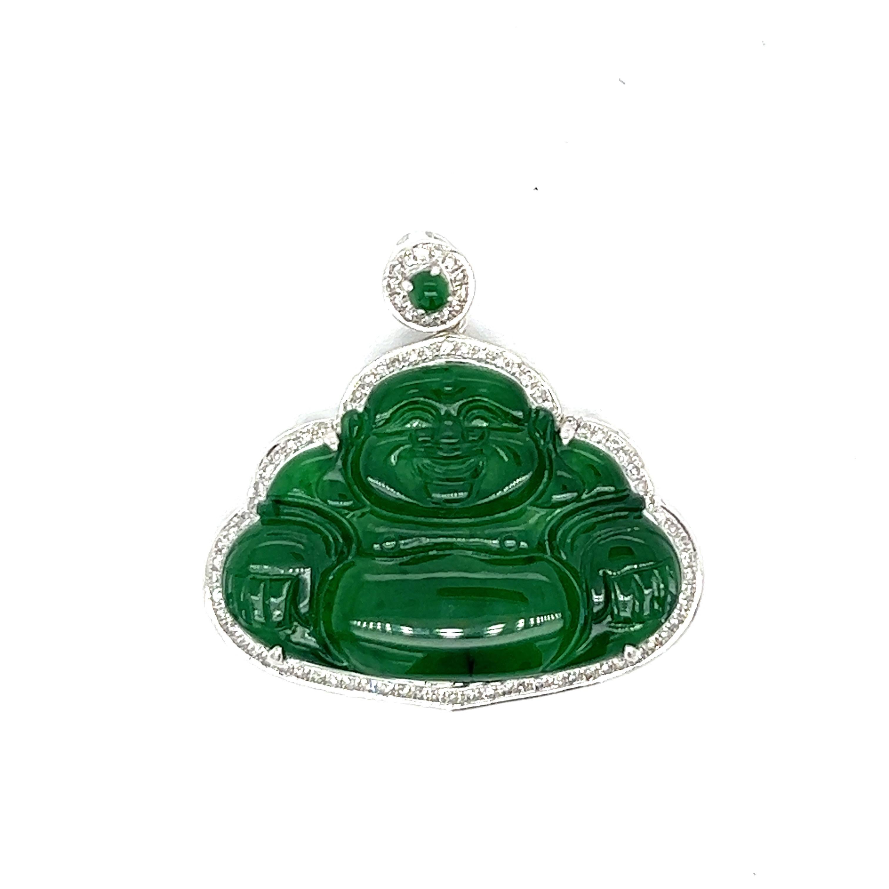 white jade buddha pendant