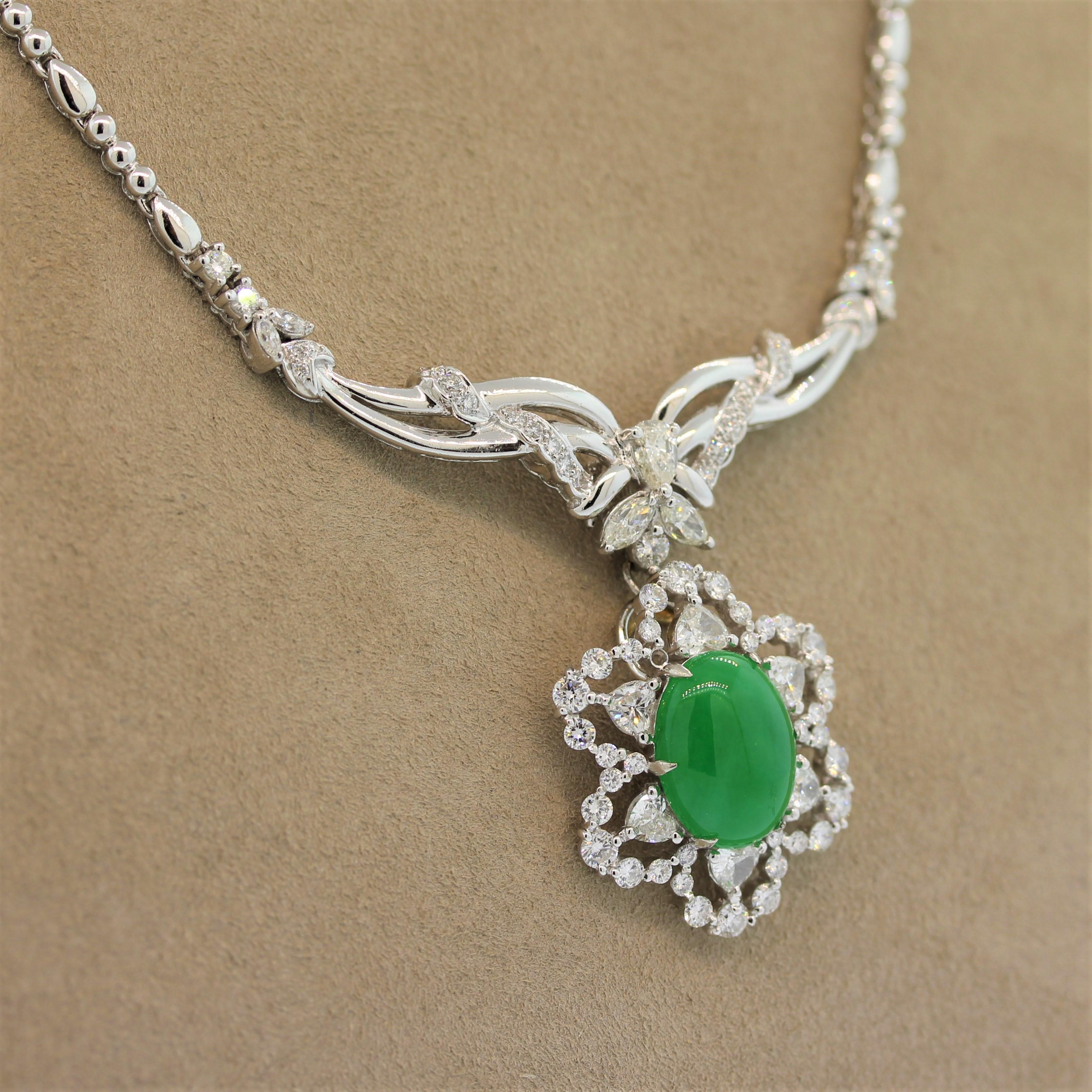 jade diamond necklace