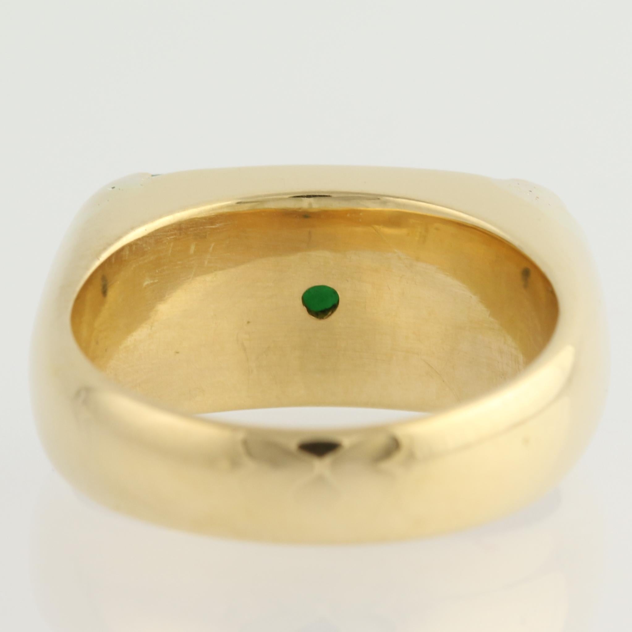 Jadeite Jade Men's Ring, 18 Karat Yellow Gold GIA Graded 2