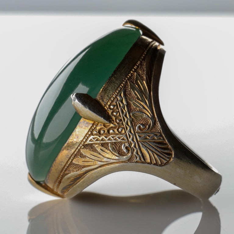 Jadeite Jade Ring of Exceedingly Rare Quality, Color and Size Certified ...