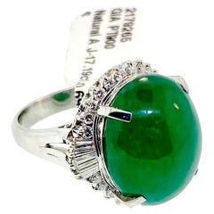 Jadeite Jade Ring with Diamonds