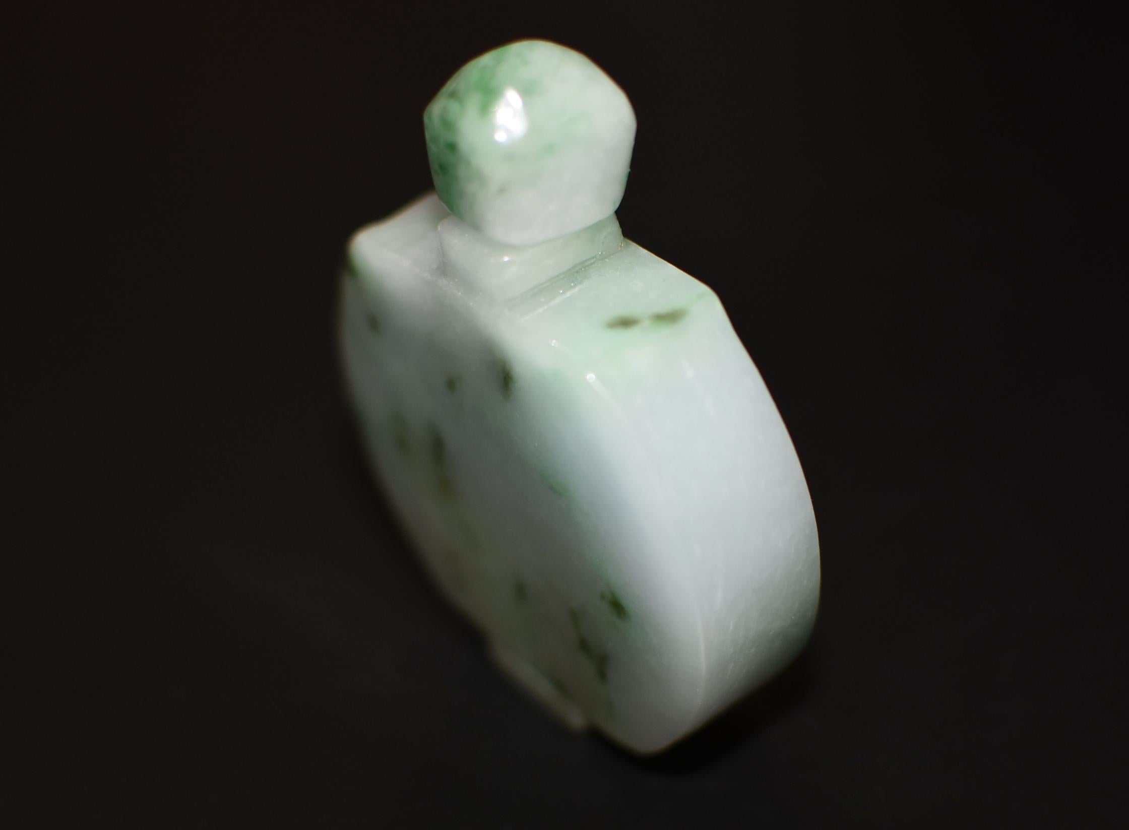 Jadeite Jade Snuff Bottle All Natural 8