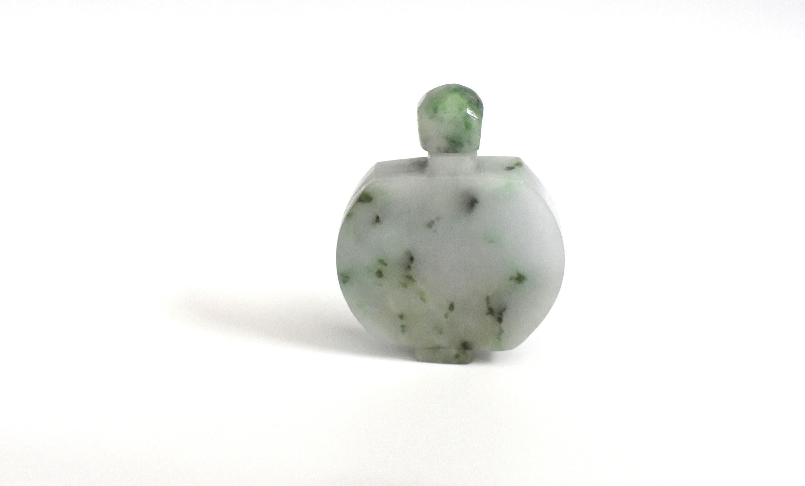 A beautiful piece of jadeite, white with green 