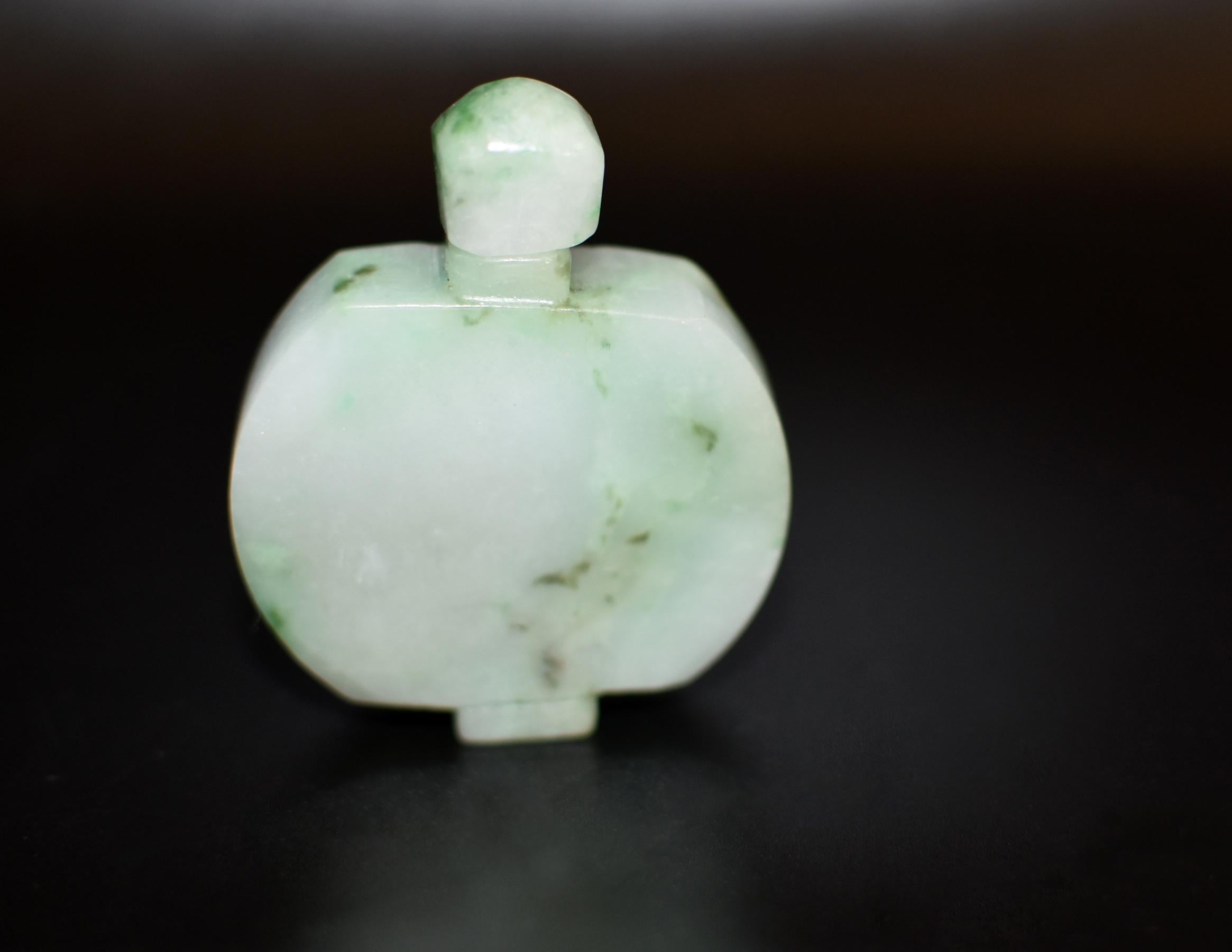 Chinese Jadeite Jade Snuff Bottle All Natural