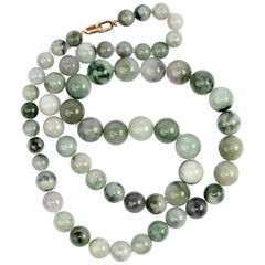 Jadeite Necklace Certified Natural and Untreated