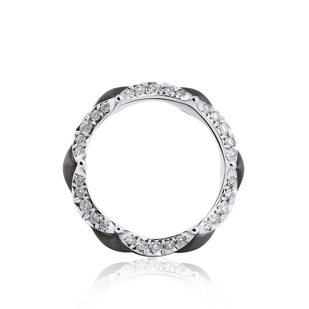 For Sale:  Jado Couture Black with Diamonds Ring 2
