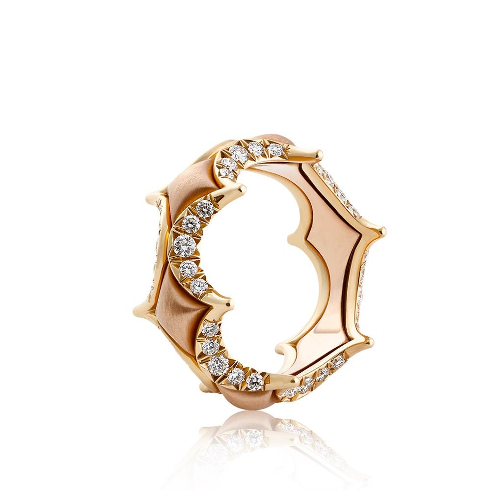 For Sale:  Jado Couture Gold with Diamonds Ring 2