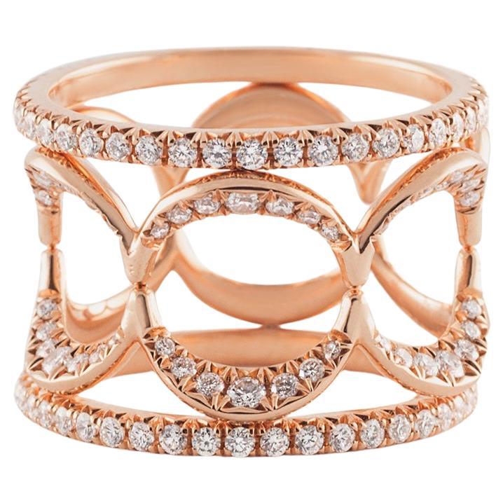 For Sale:  Jado Crown Rose Provence Quartet Stackable Rings