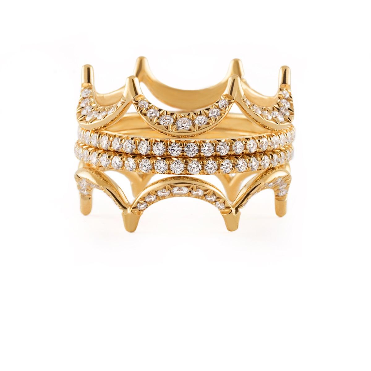 For Sale:  Jado Crown Sunshine Quartet Rings 4