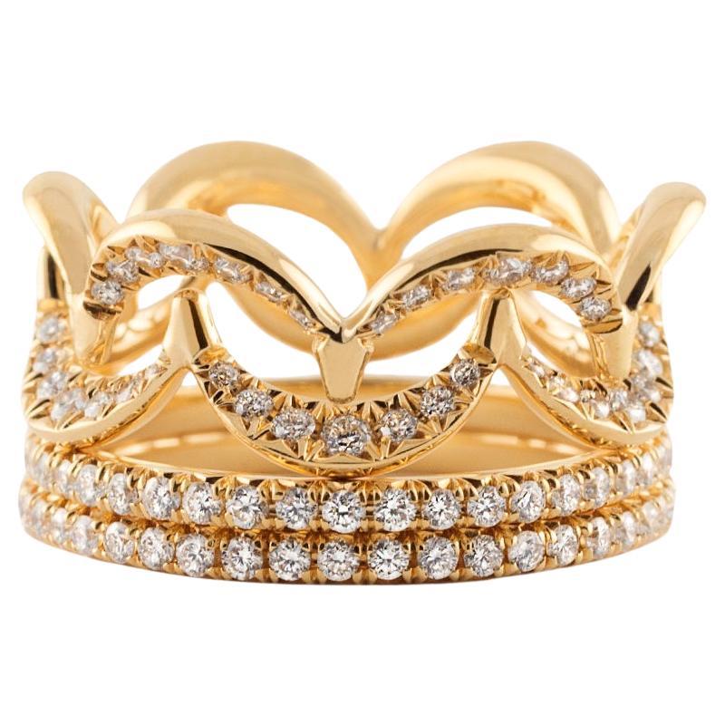 Jado Crown Sunshine Quartet Rings