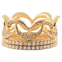 Jado Crown Sunshine Quartet Rings