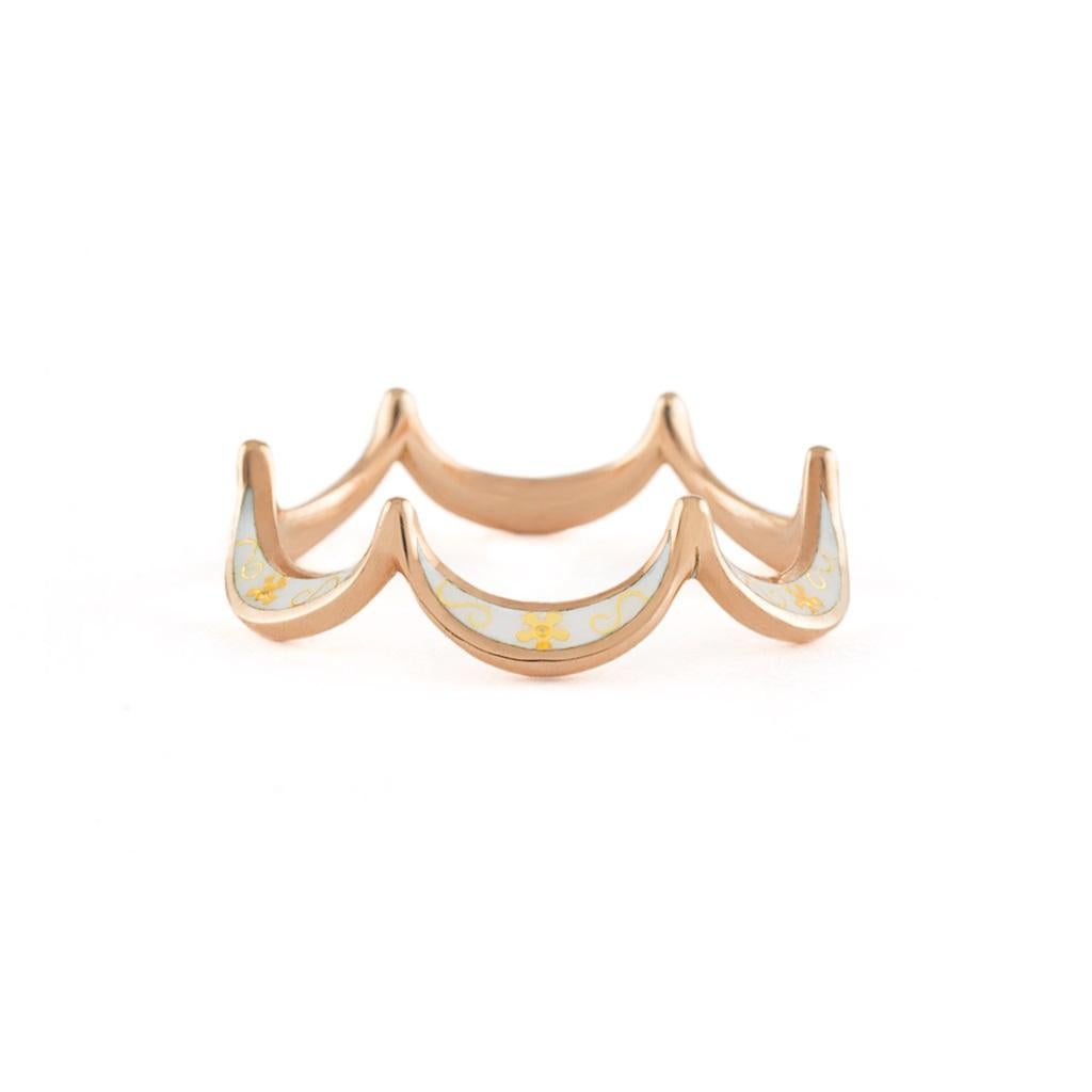 For Sale:  Jado Flora Rose Smile Ring 4