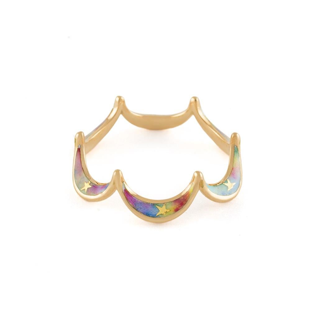 Im Angebot: Jado Flora Sonnenschein Regenbogen Ring () 2