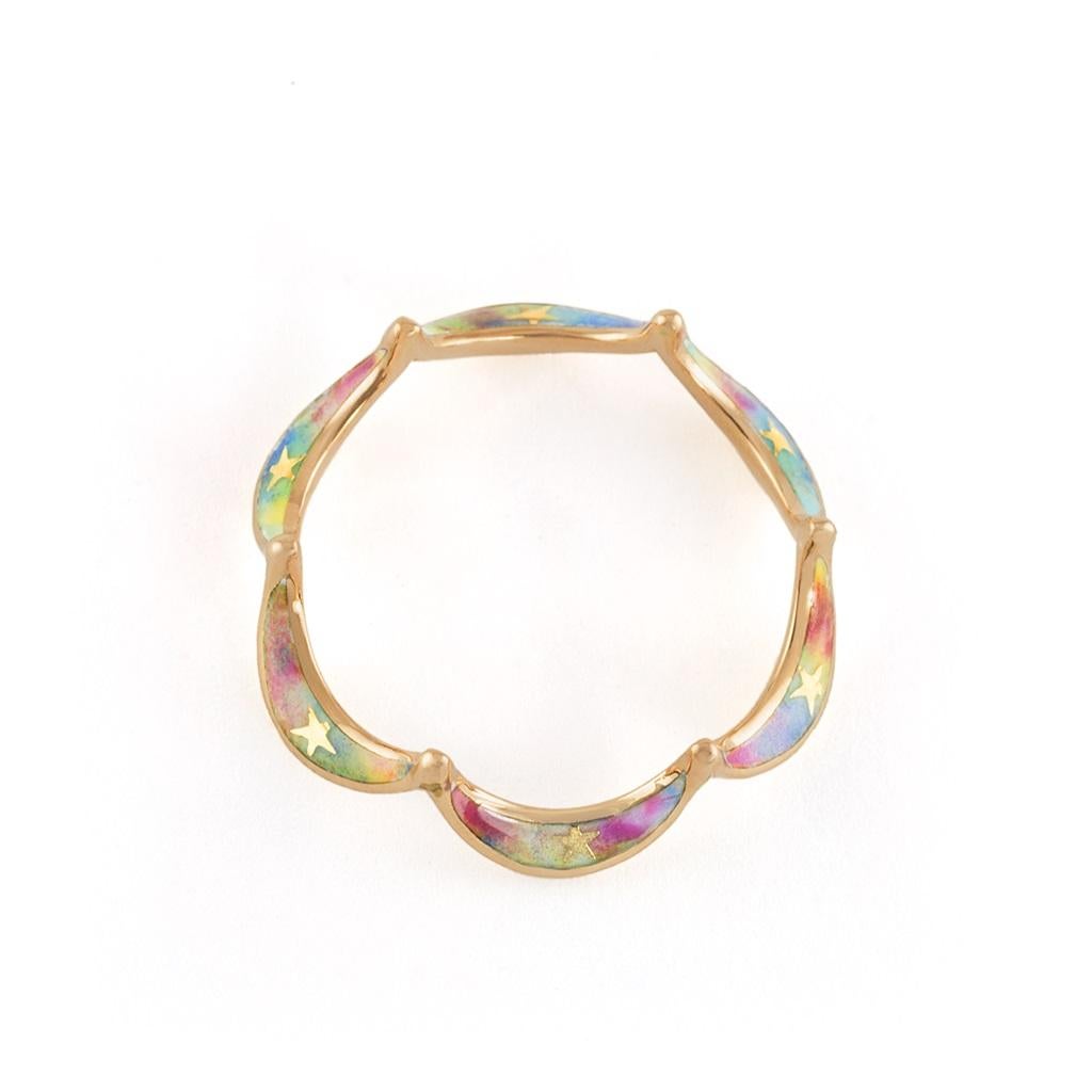 Im Angebot: Jado Flora Sonnenschein Regenbogen Ring () 3
