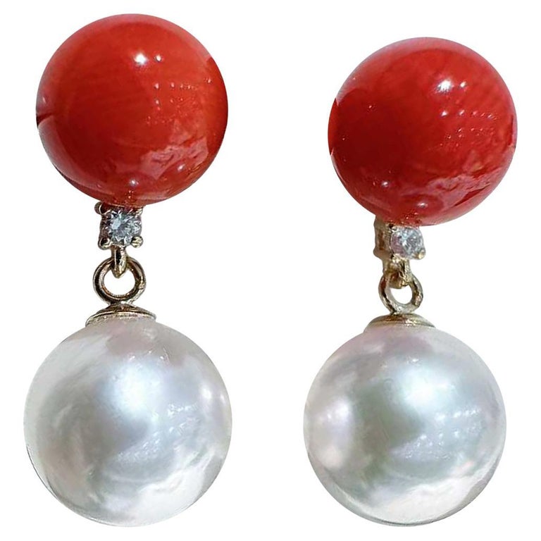 Japanese Coral Earrings For Sale on 1stDibs japanese earrings