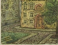 Courtyard à Riga. Années 1980, papier, techniques mixtes, 28 x 38 cm