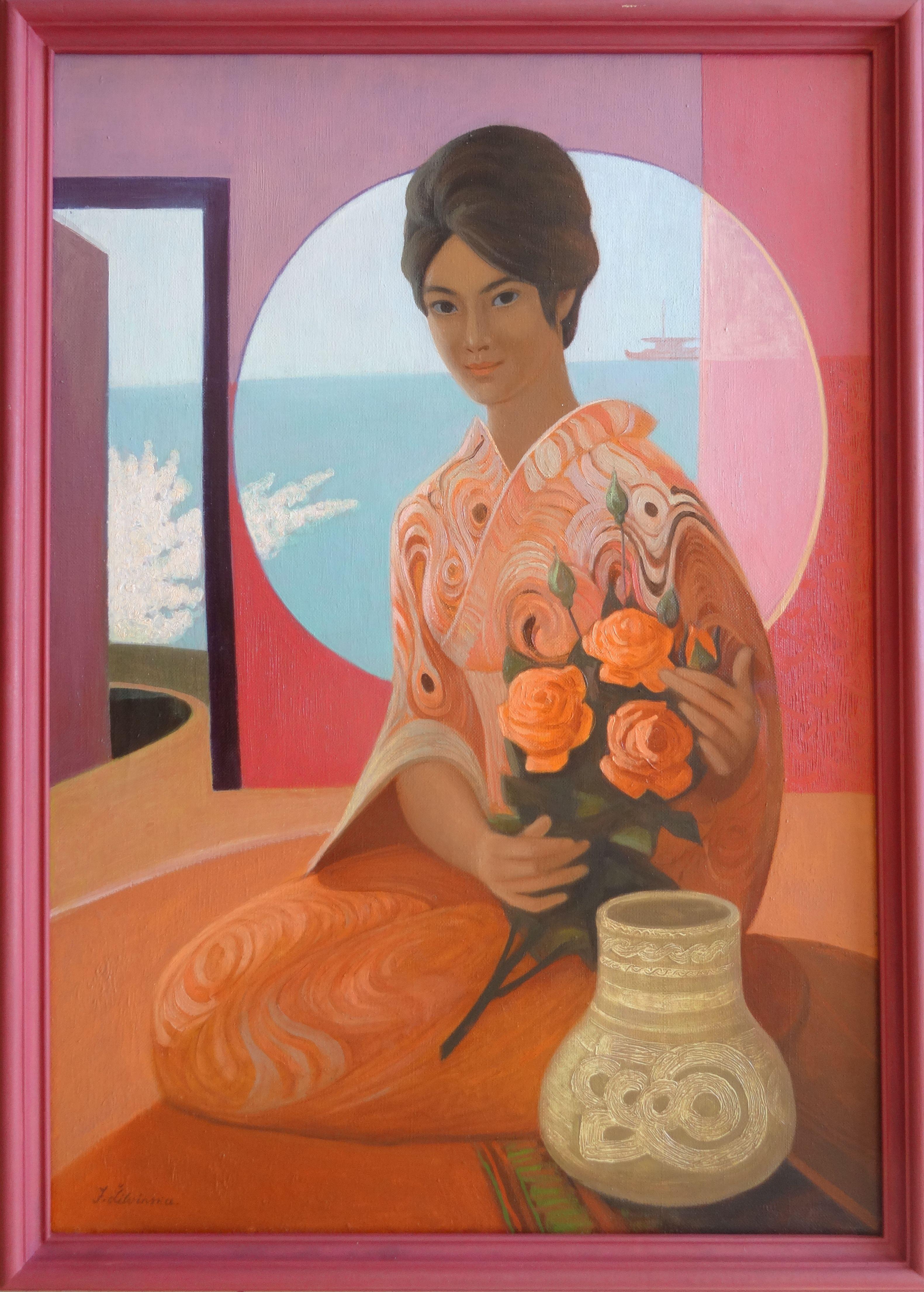 The Japanese, 1970. Oil on canvas, 100x70 cm For Sale 1