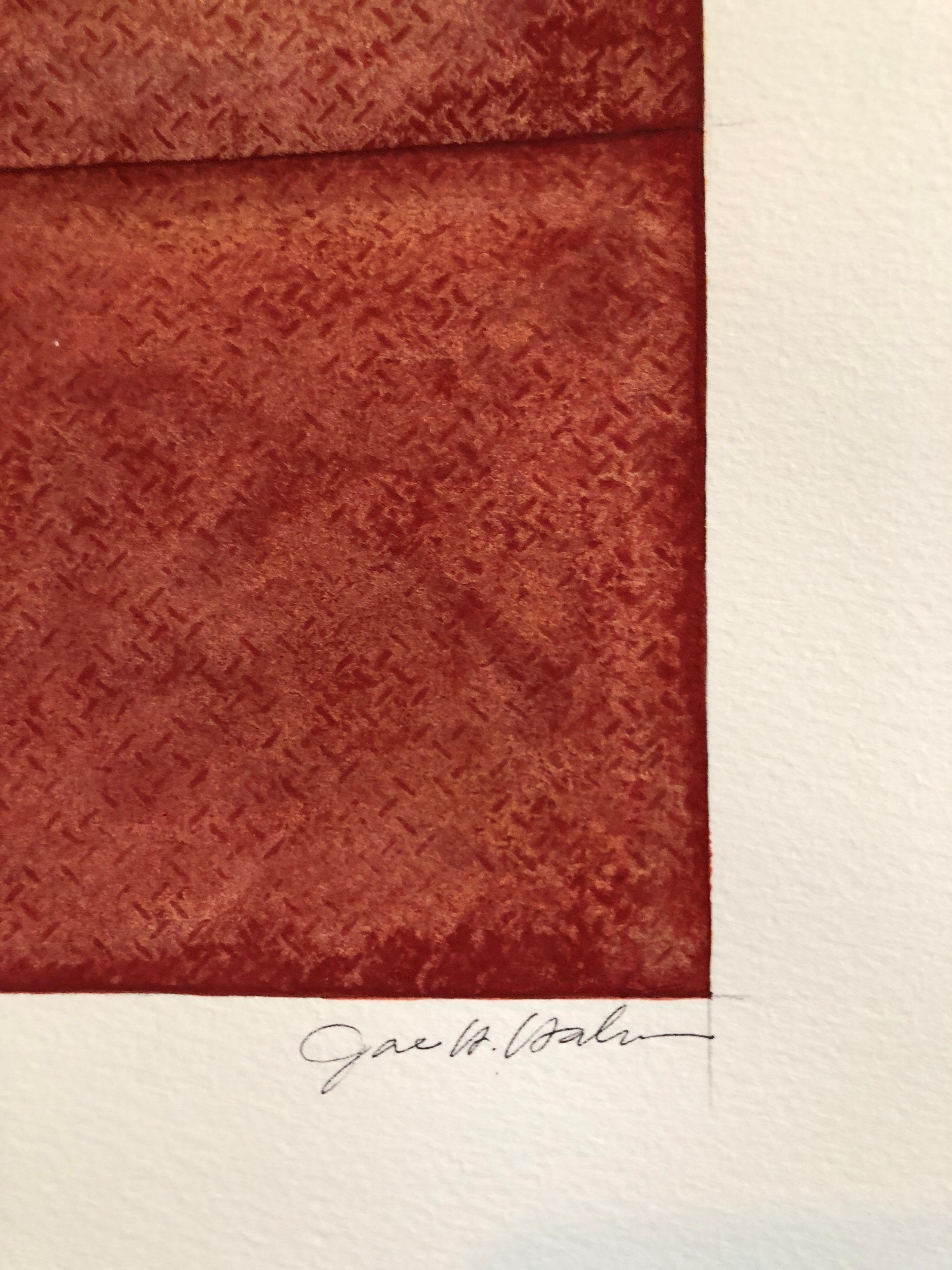 Koreanisches abstraktes minimalistisches Gouache-Gemälde der Koreanischen Künstlerin MInimalism, LA, LA (Minimalistisch), Painting, von Jae Hahn