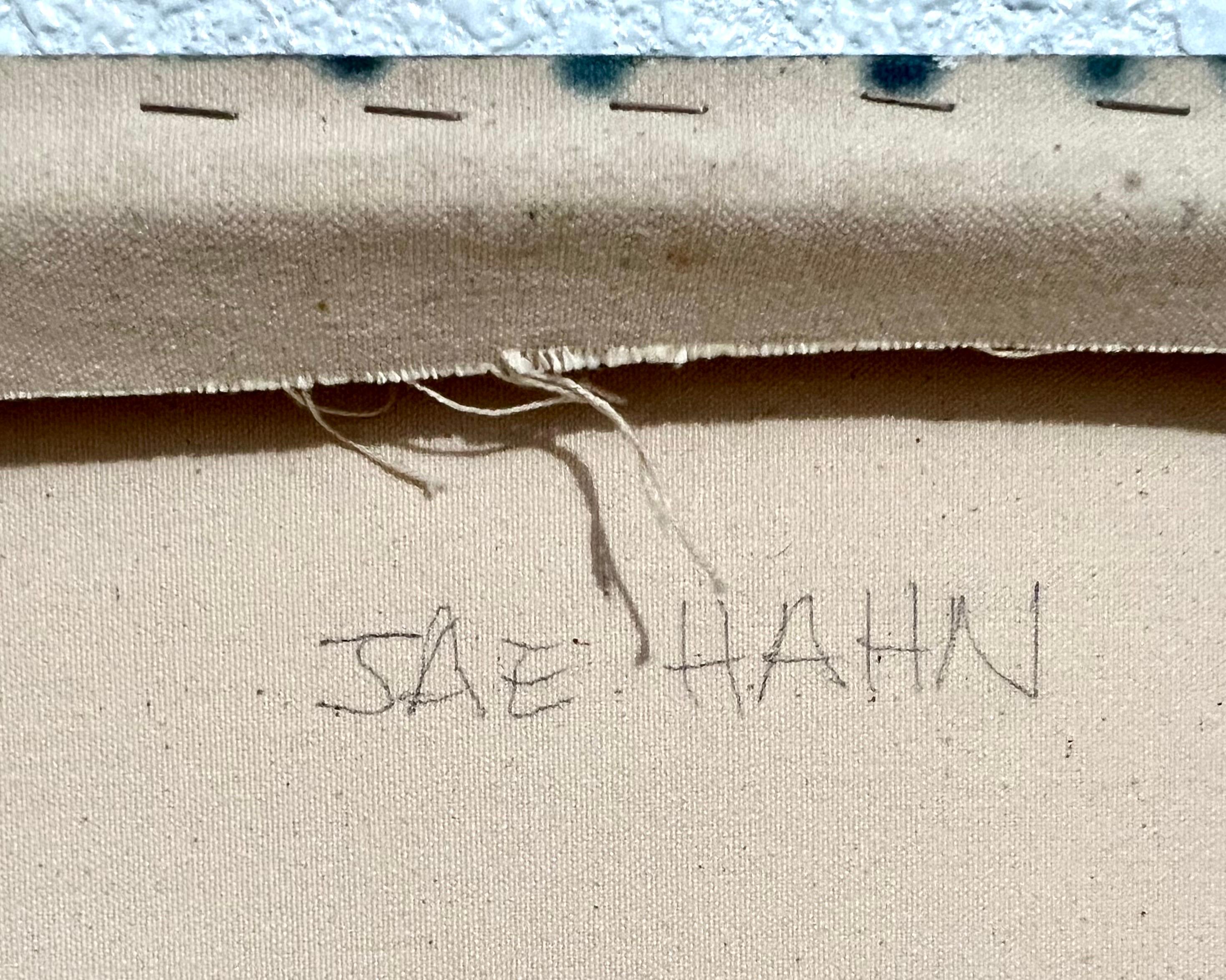 Koreanisch Abstrakt Minimalistisch Ölgemälde LA Frau Künstlerin MInimalismus Jae Hahn im Angebot 10