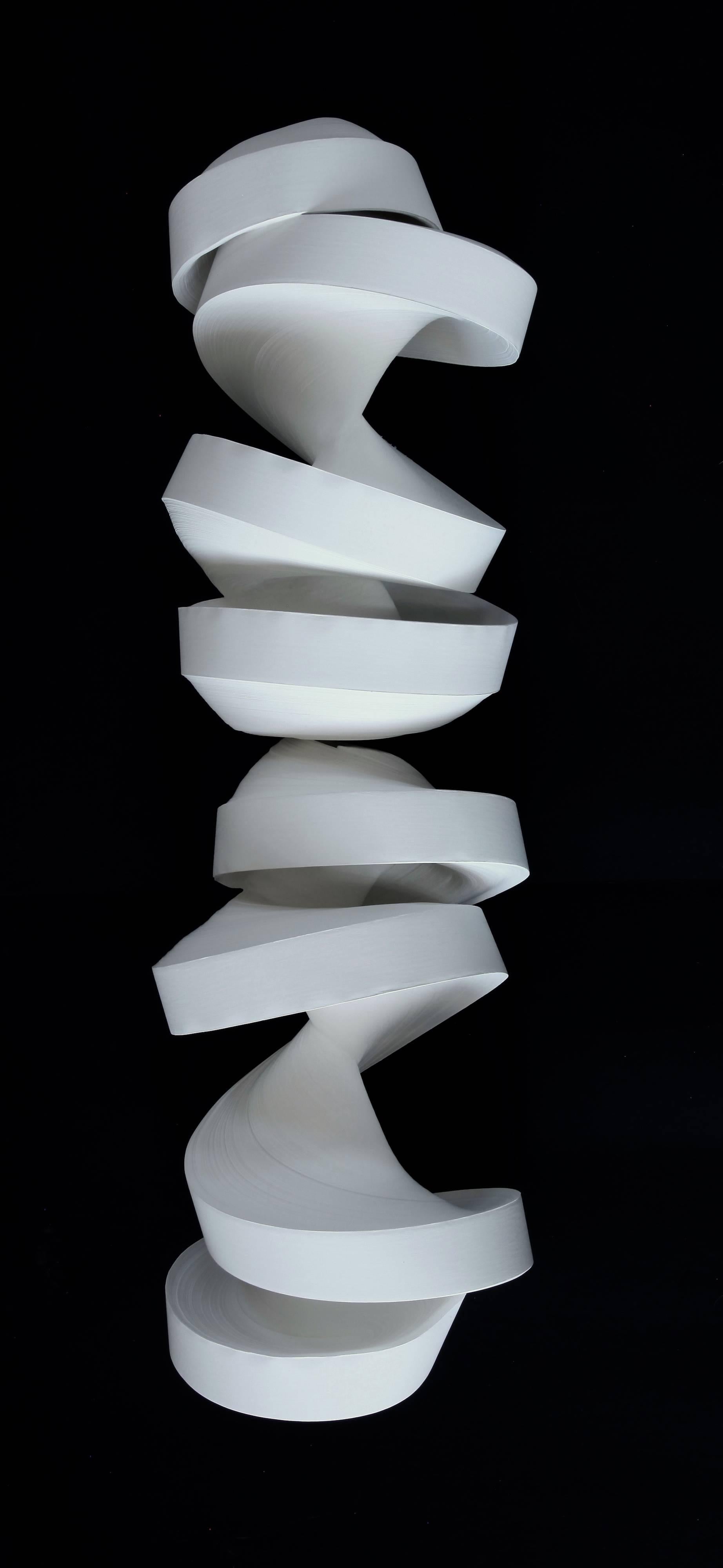 Jae Ko Abstract Sculpture - JK780 white- geometric abstract wall sculpture