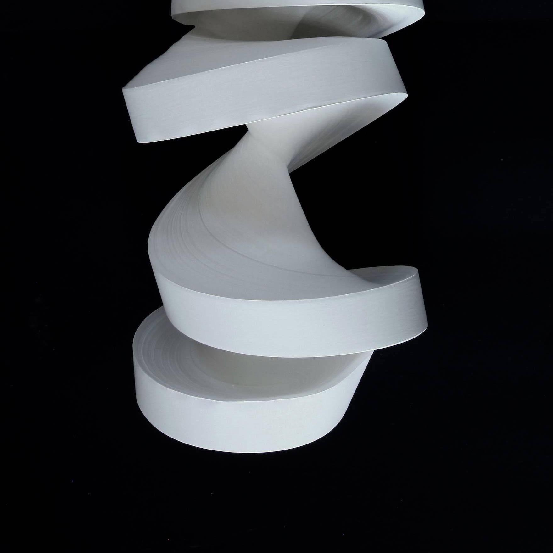 JK780 white- geometric abstract wall sculpture - Abstract Sculpture by Jae Ko