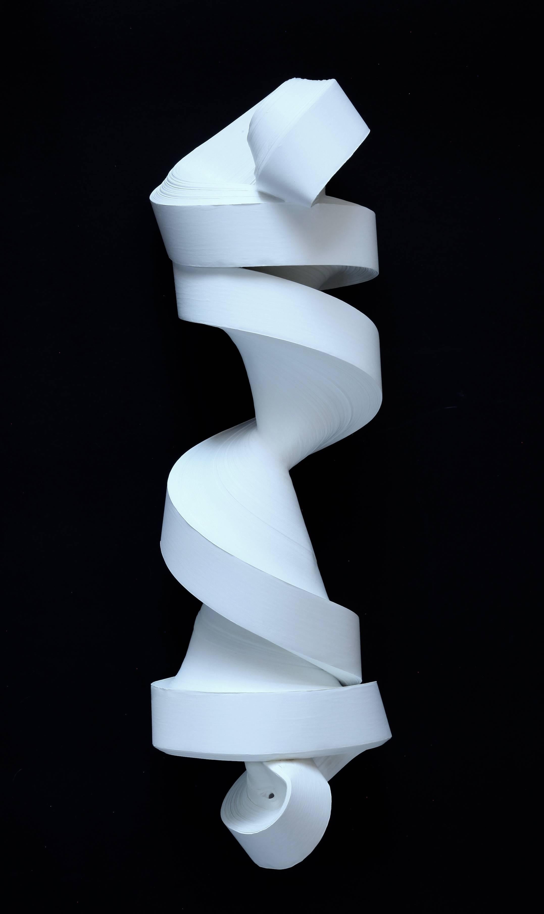 Jae Ko Abstract Sculpture - JK782 white- geometric abstract wall sculpture