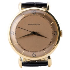 Jaegar LeCoultre 18 Karat Rose Gold Tear Drop Lug Herren 37mm Uhr 1940er Jahre