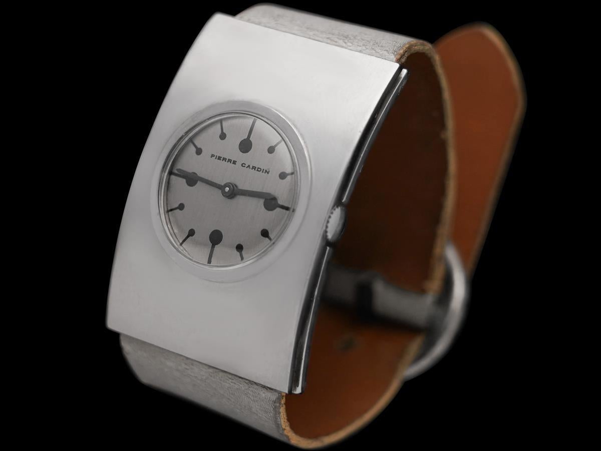 Jaeger for Pierre Cardin Espace Space Age Herrenuhr - Edelstahl im Zustand „Gut“ im Angebot in Suwanee, GA