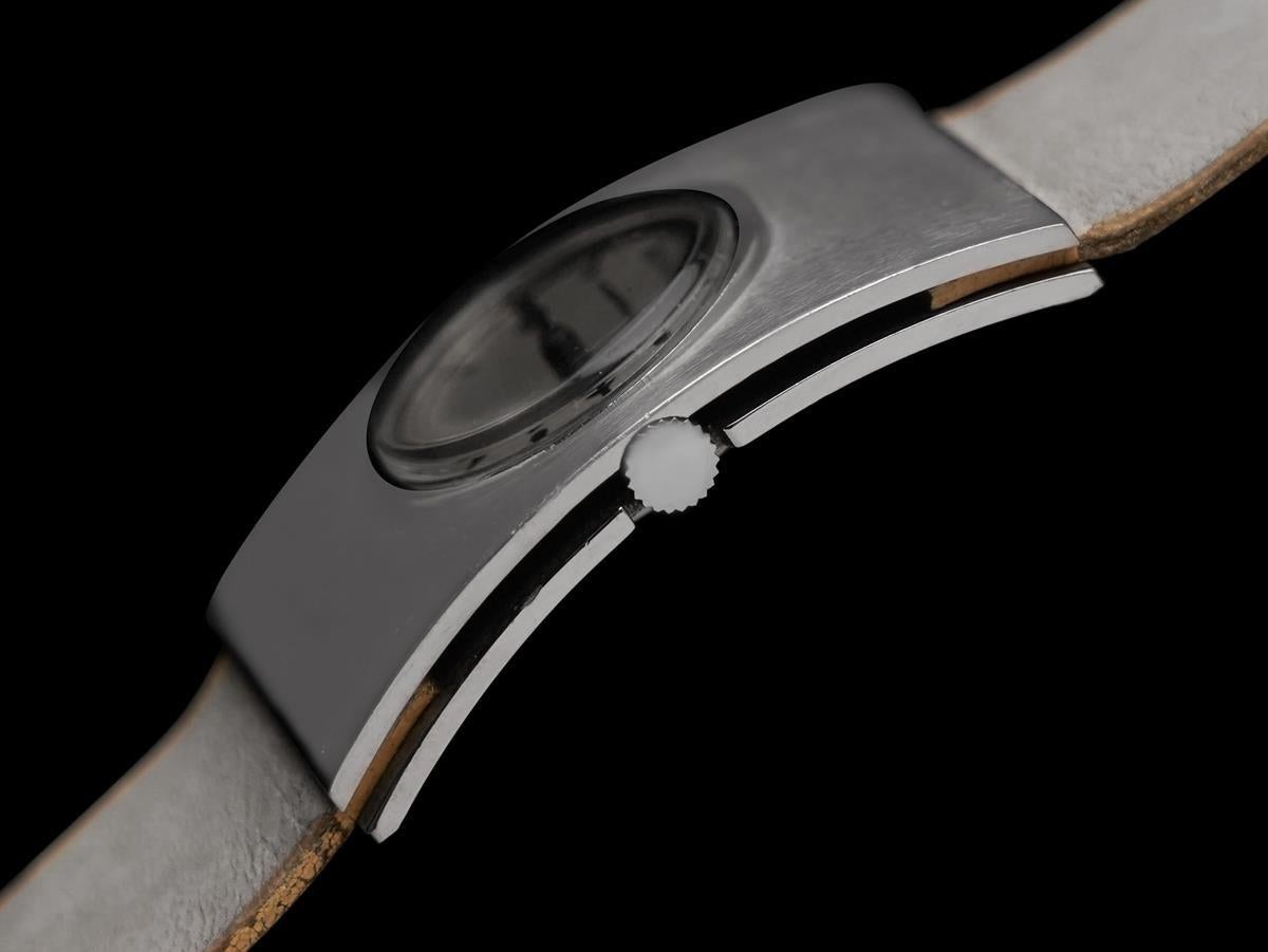 Jaeger for Pierre Cardin Espace Space Age Herrenuhr - Edelstahl im Angebot 1